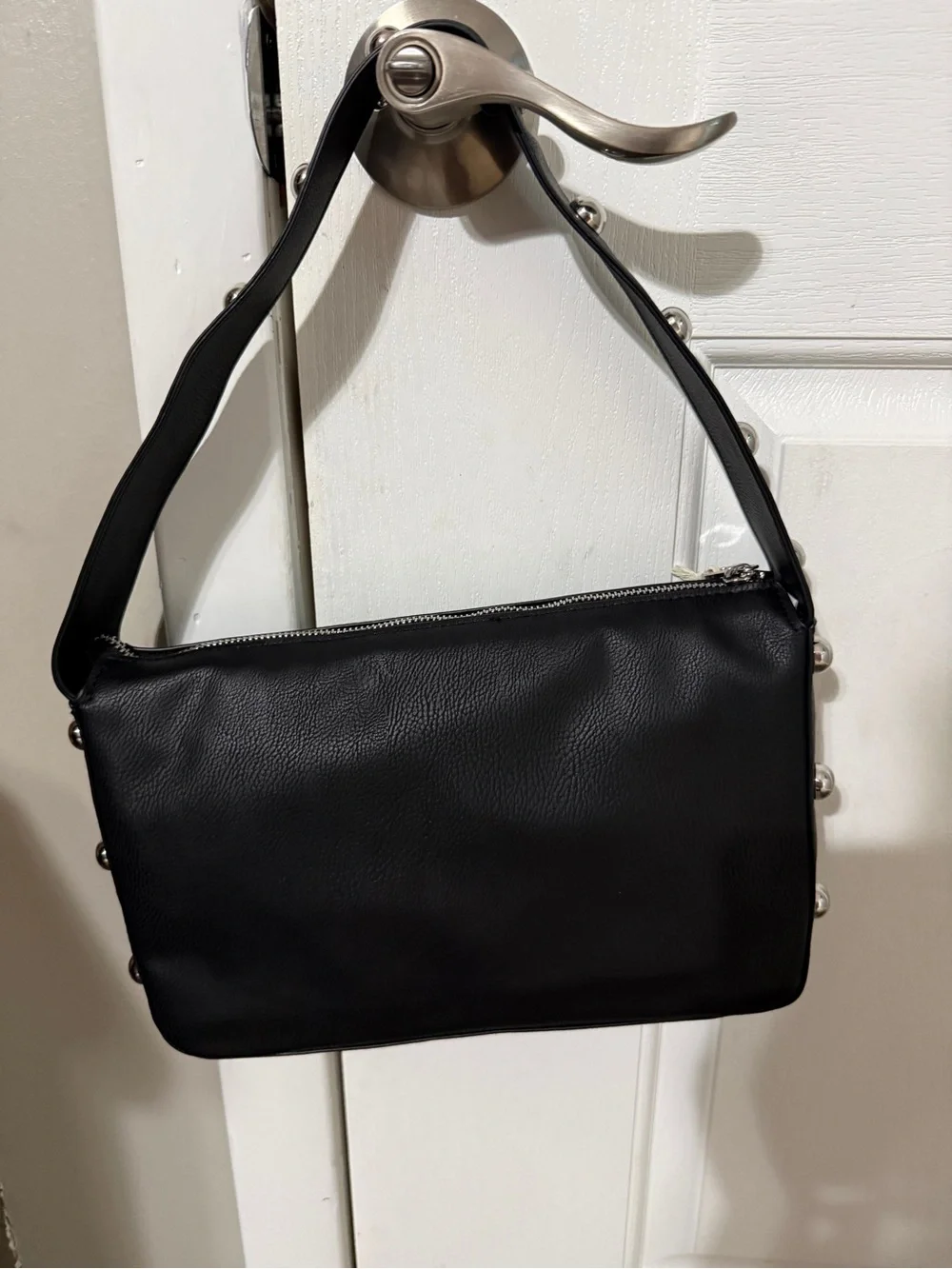 Universal Thread Black Shoulder Bag with Silver Studs